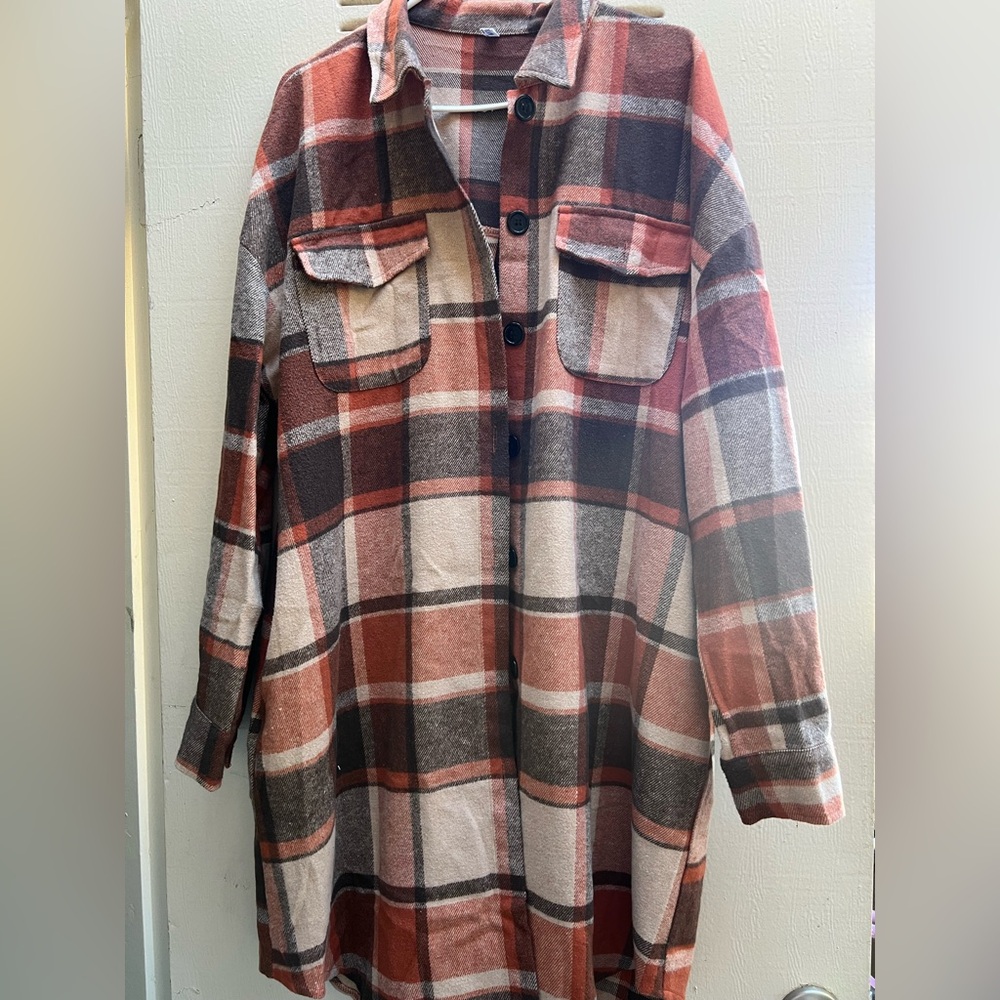 Plaid Trench Coat for Women